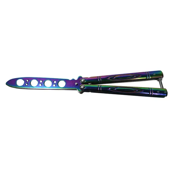 Briceag fluture DEPOX , Rainbow Strike, pentru antrenament, 21.5 cm
