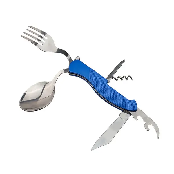 Briceag multifunctional DEPOX , True Outdoor, otel inoxidabil, 6 functii, 19.5 cm, albastru