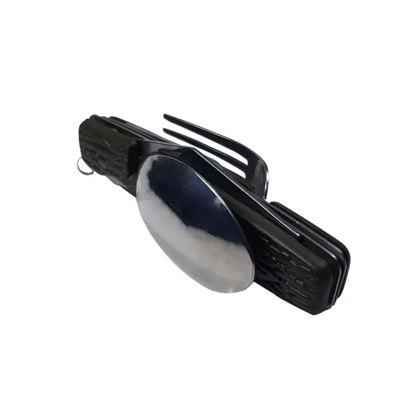 Briceag multifunctional pentru camping DEPOX , otel inoxidabil, 20 cm, negru