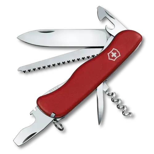 Briceag multifunctional Victorinox FORESTER, 12 functii, Ferastrau lemn (Rosu)