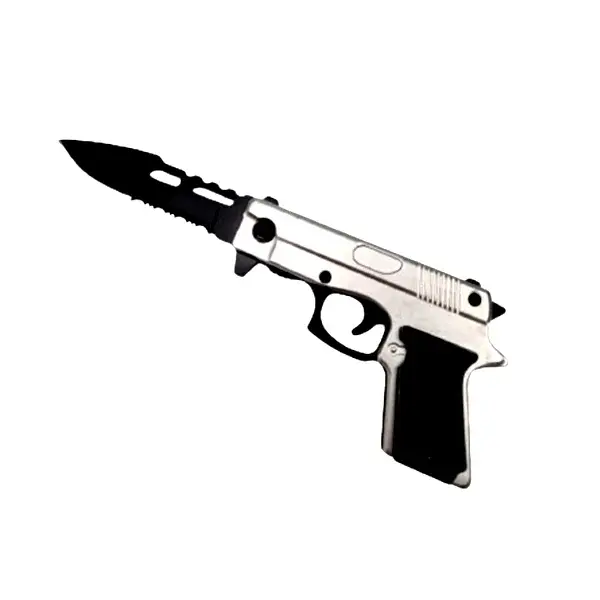 Briceag tip pistol, DEPOX , 18 cm, argintiu