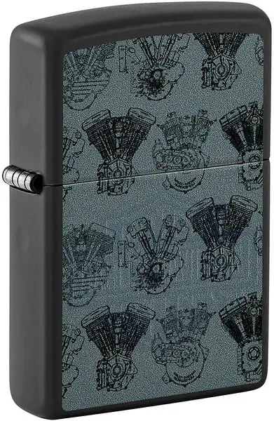 Brichetă Zippo Harley-Davidson - Design Black Light Logo