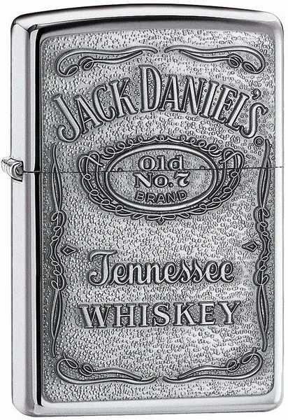 Brichetă Zippo - High Polish Chrome Jack Daniels