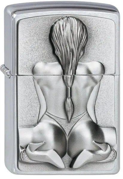 Bricheta Zippo - Kneeling Girl Emblem