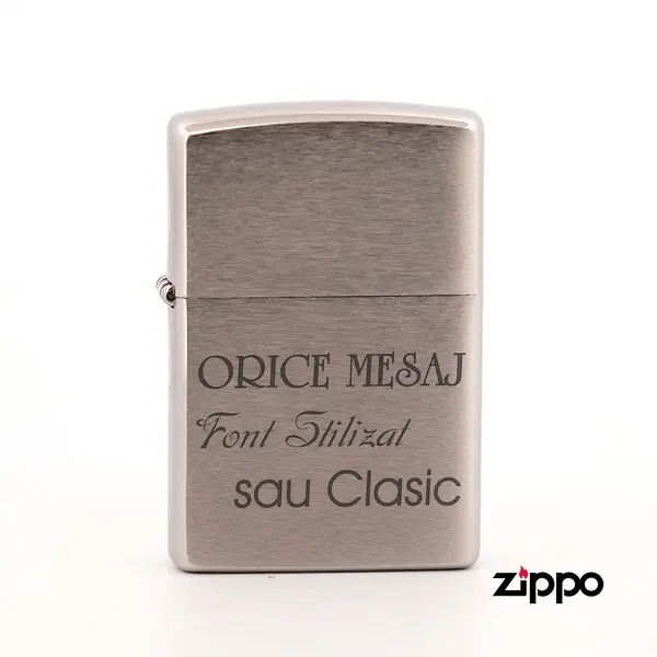 Bricheta Zippo personalizata prin gravura cu text