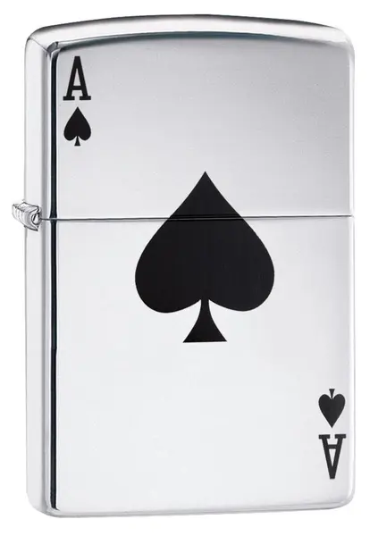 Bricheta Zippo - Polish Chrome, as de pica