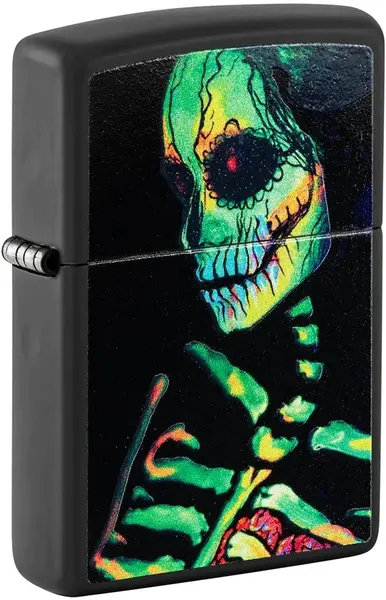 Brichetă Zippo - Sugar Skeleton Design, Glow in Dark
