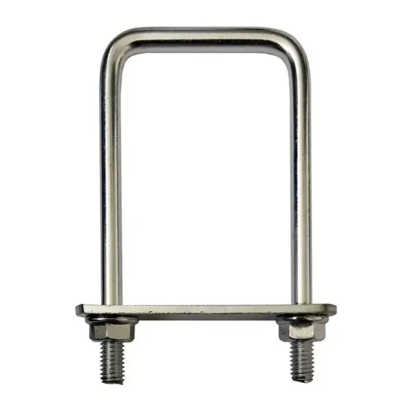 Brida Gard, 100 x 50 mm, pentru Fixare Panouri Gard, Stalp Rectangular, Zincat