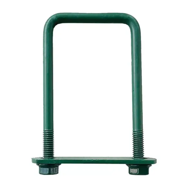 Brida Gard, 60 x 40 mm, pentru Fixare Panouri Gard, Stalp Rectangular, Verde