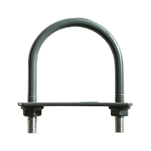Brida Gard, 80 mm, pentru Fixare Panouri Gard, Stalp Rotund, Gri Antracit