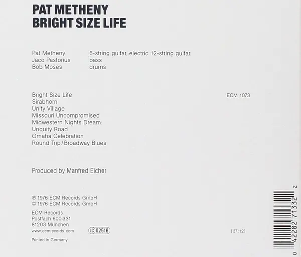 Bright Size Life | Pat Metheny