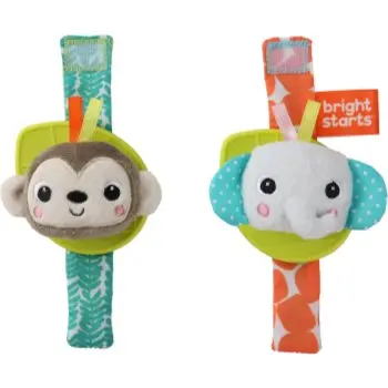 Bright Starts Wrist Pals Toy zornăitoare de ținut în mână pentru dentiție