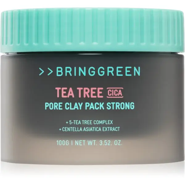 BRINGGREEN Tea Tree Cica Pore Clay Pack Strong masca sub forma de crema pentru tenul gras, predispus la acnee 100 g