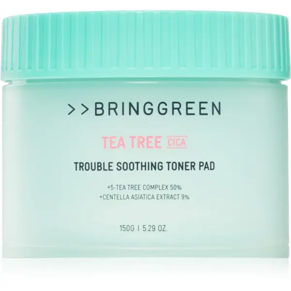 BRINGGREEN Tea Tree Cica Trouble Soothing Toner Pad dischete de tonifiere cu efect calmant 90 buc