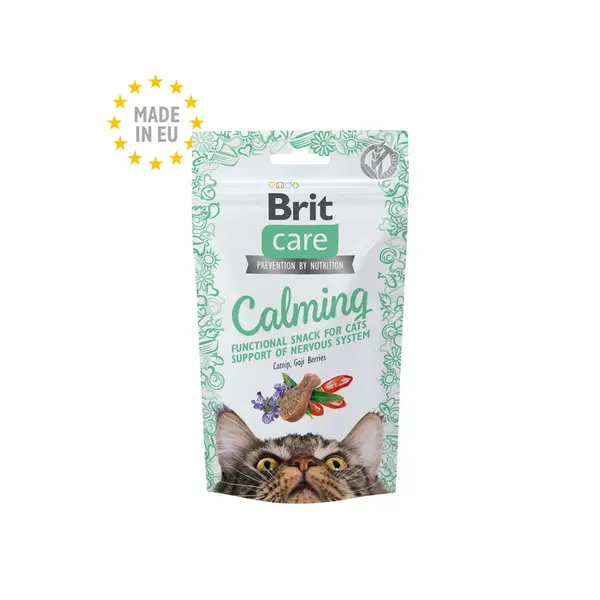 BRIT Care Calming, Pui și Goji, punguță recompense funcționale pisici, sistem nervos & calmante, 50g