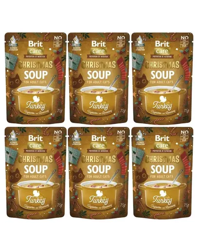 BRIT Care Cat Christmas Soup Turkey 6x75 g supă pentru pisici, curcan și legume