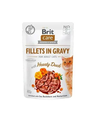 BRIT Care Cat Fillets in gravy, file de rață în sos 85 g
