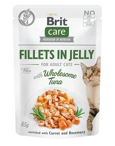 BRIT Care Cat Fillets in Jelly hrana umeda pentru pisici, cu ton, 85 g