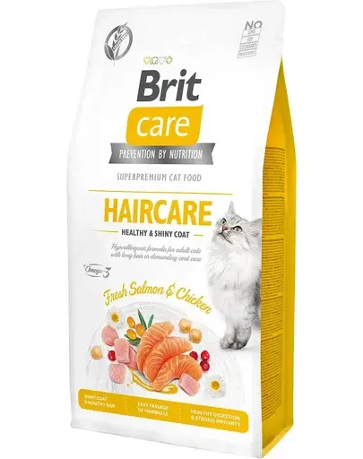 BRIT Care Cat Grain-Free Haircare hrana uscata pentru pisici cu par lung cu ingrijire speciala a blanii 7 kg