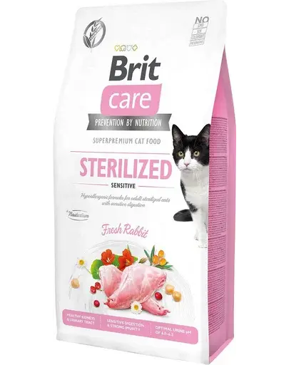 BRIT Care Cat Grain-Free Sterilized Sensitive hrana uscata pisici sterilizate cu tract digestiv sensibil 2 kg