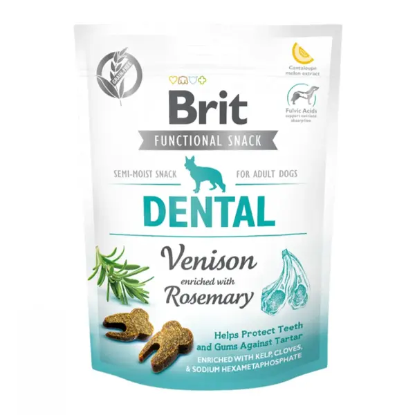 BRIT Care Functional Snack Dental, Vânat cu Rozmarin, recompense funționale fără cereale câini, sensibilități dentare, 150g