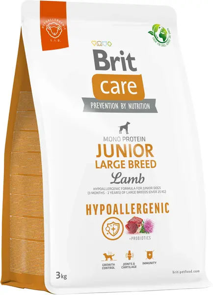 BRIT CARE Hypoallergenic JUNIOR Large Breed, cu Miel şi Orez