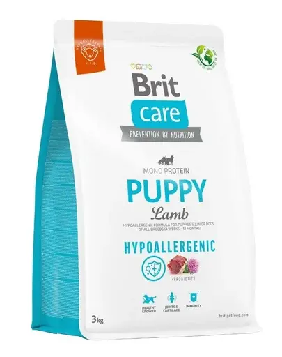 BRIT Care Hypoallergenic Puppy 3 kg Hrana uscata catei, cu miel
