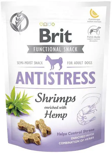 BRIT Functional Snack Antistress, recompensă pentru câini, Creveţi 150g