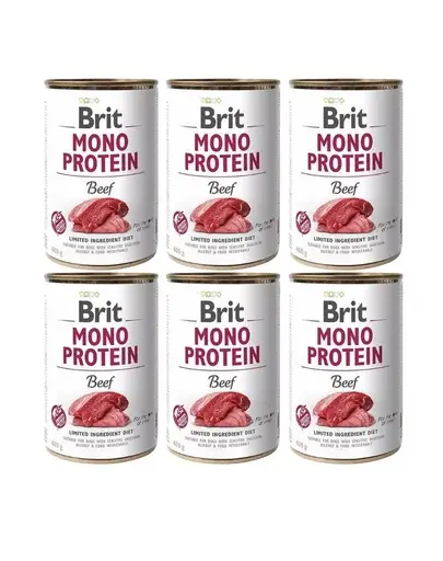 BRIT Mono Protein Beef 6x400 g alimente caini monoproteice din carne de vita