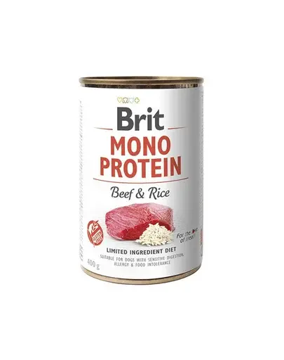 BRIT Mono Protein Beef & Rice 400 g Hrana monoproteica pentru caini, cu vita si orez