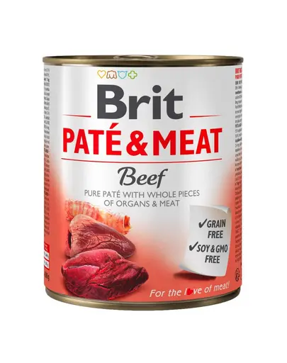 BRIT Pate&Meat beef 800 g pate vita pentru caini