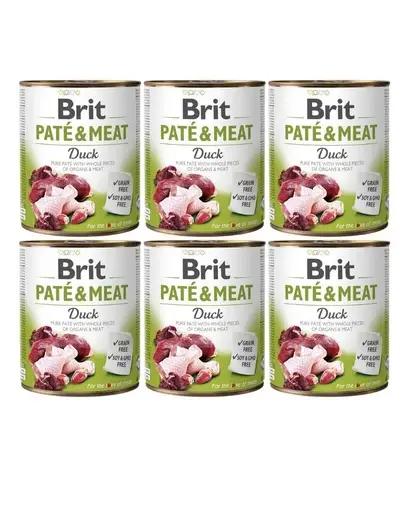 BRIT Pate&Meat Duck 6x800 g pate cu rata, pentru caini
