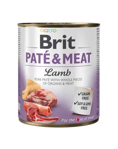 BRIT Pate&Meat lamb 800 g Conserva pentru caini, pateu cu miel