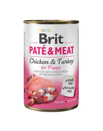 BRIT Pate&Meat puppy 400 g Conserva pentru catei, pateu cu pasare