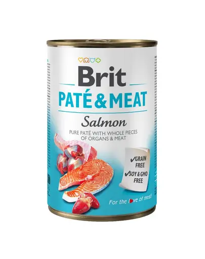 BRIT Pate&Meat salmon 400 g Conserva hrana umeda caini, cu somon
