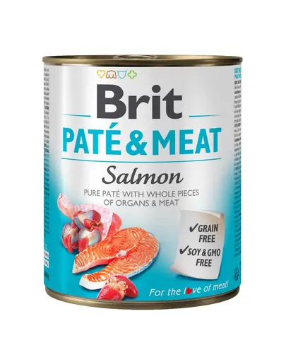 BRIT Pate&Meat salmon 800 g Hrana umeda caine adult, cu somon