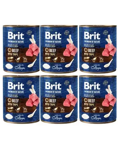 BRIT Premium by Nature 6x800 g vita si maruntaie, set hrana caine