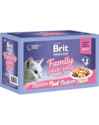 BRIT Premium by Nature Family Plate 12x85 g plicuri cu jeleu pentru pisici