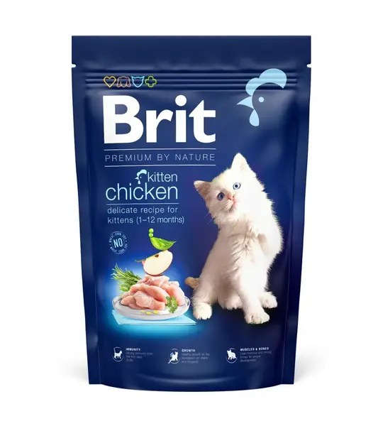 BRIT Premium by Nature Kitten, Pui, hrană uscată pisici junior, 1.5kg