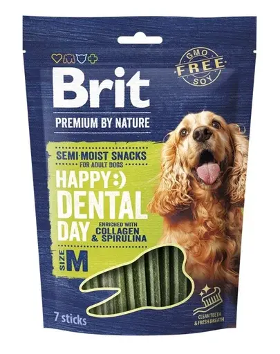 BRIT Premium Dog Dental Semi-moist Snack M 180 g gustare dentară câini mici și medii