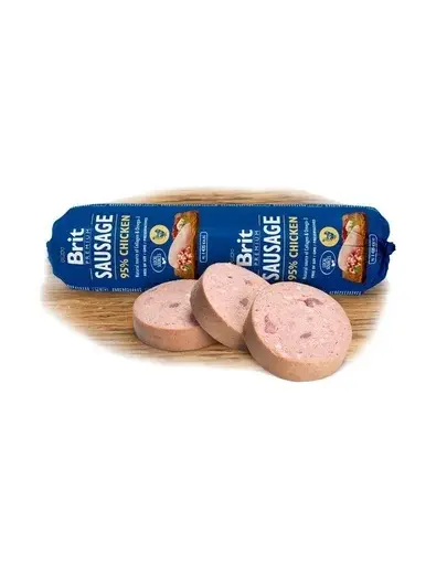 BRIT Premium Sausage baton cu pui pentru caini 800g