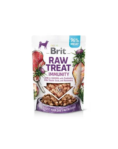 BRIT Recompensa Raw Treat Freeze Dried Immunity 40 g miel si pui liofilizat cu probiotice pentru caini