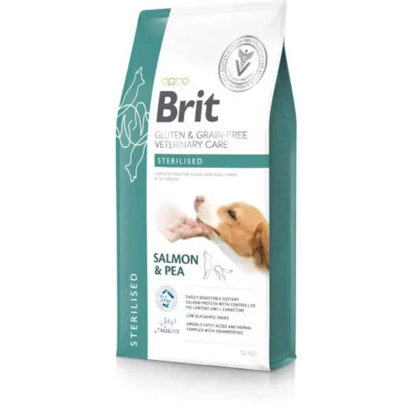 BRIT VD Sterilised, XS-XL, Somon, dietă veterinară, hrană uscată fără cereale câini sterilizați, 12kg