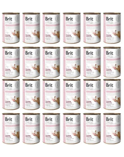 BRIT Veterinary Diet Hypoallergenic Salmon&Pea caini cu alergii 24x400 g hrana dietetica