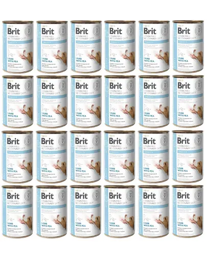 BRIT Veterinary Diet Obesity Lamb&Pea 24x400 g aliment pentru caini obezi