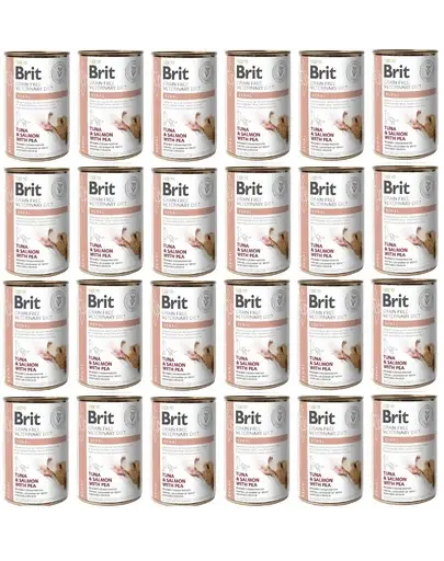 BRIT Veterinary Diet Renal Tuna&Salmon&Pea afectiuni renale 24x400 g hrana dietetica pentru caini