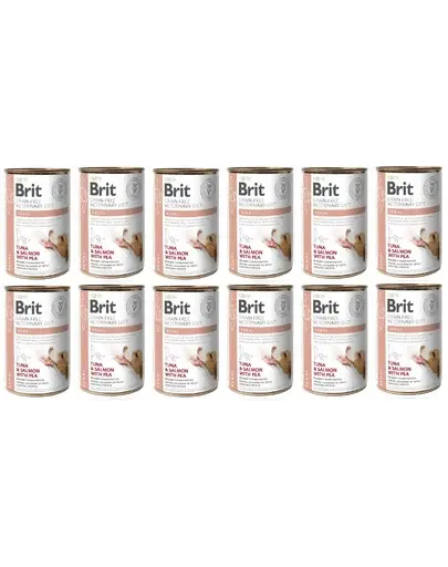 BRIT Veterinary Diet Renal Tuna&Salmon&Pea hrana dietetica pentru caini 12x400 g