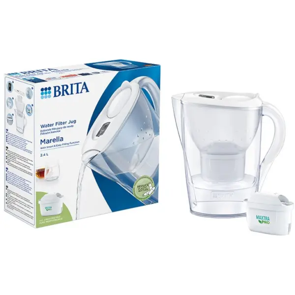 BRITA Cana filtranta Brita Marella, Cartus filtrant Maxtra Pro, 2.4 L, Alb