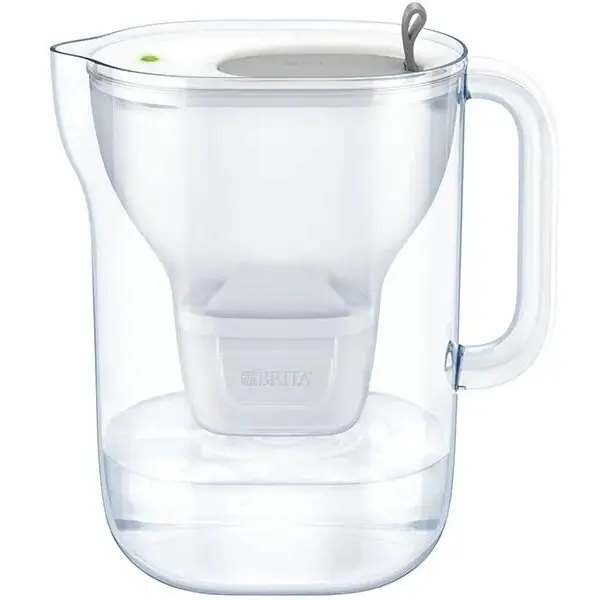 BRITA Cana filtranta BRITA Style Soft Grey BR1039278, V2.4l, Include 1 cartus MAXTRA, 1 cartus 4 saptamani sau aprox 150l, Palnie speciala pentru filtru fara BPA, Indicator LED Smart Light de schimbare cartus