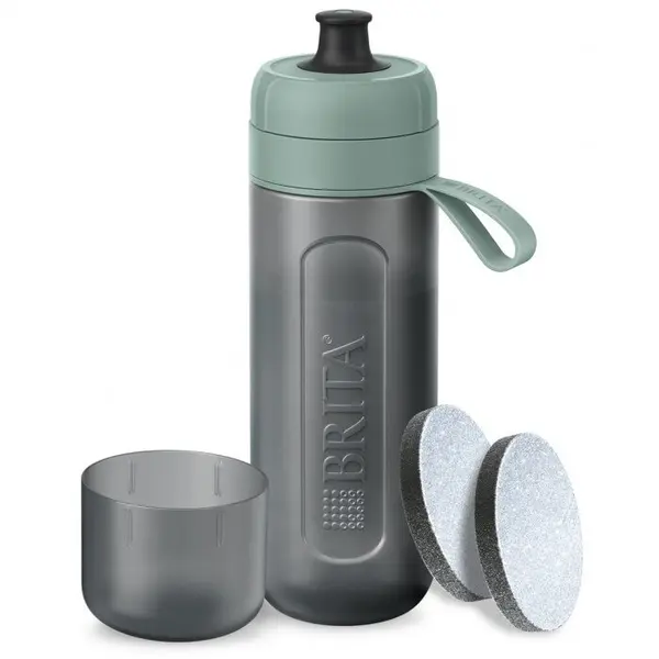 BRITA Sticla filtranta Plastic, 600 ml, cu 2 filtre, Verde